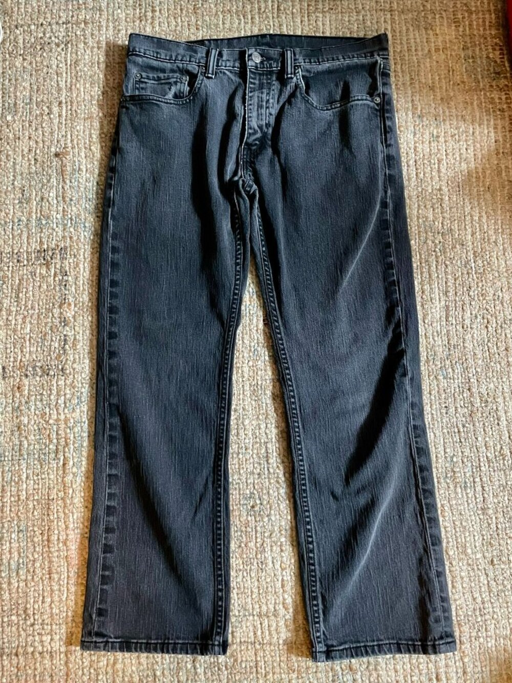Levi's 559 Relaxed Straight Fit Jeans Faded Black Mens Unisex ( Measured 33x28 )